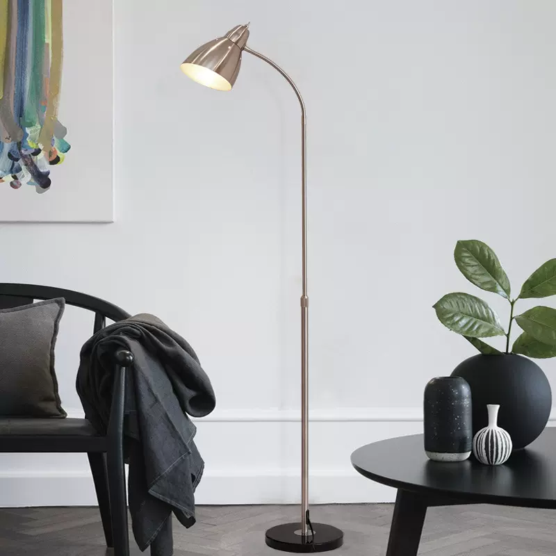 现代简约个性铁艺居家办公落地灯护眼LED卧室客厅书房钓鱼灯直播