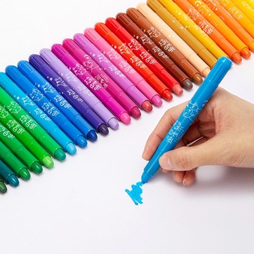 Deli 72126 water-soluble colorful stick 12/24/36 color boxed student oil pastel children's washable crayon