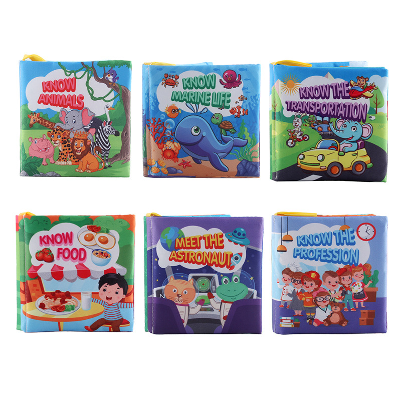 Libro de Tela Tridimensional para Bebés, Tela, Lavable, para Niños