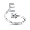 Universal adjustable ring with letters, European style, simple and elegant design, English letters