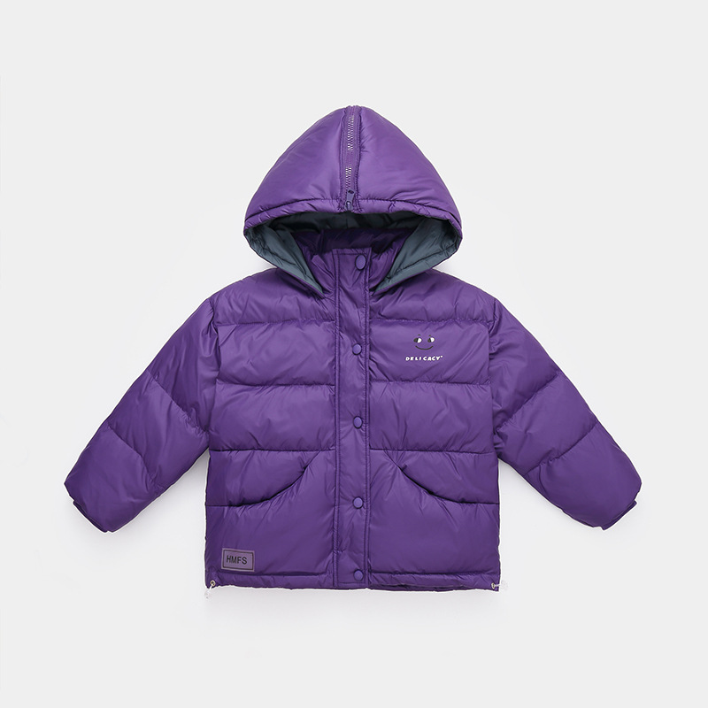 Invierno nuevos hombres y ropa de mujer para niños medianos y grandes niños engrosados cálido pato blanco abajo chaqueta Chaqueta corta para niños