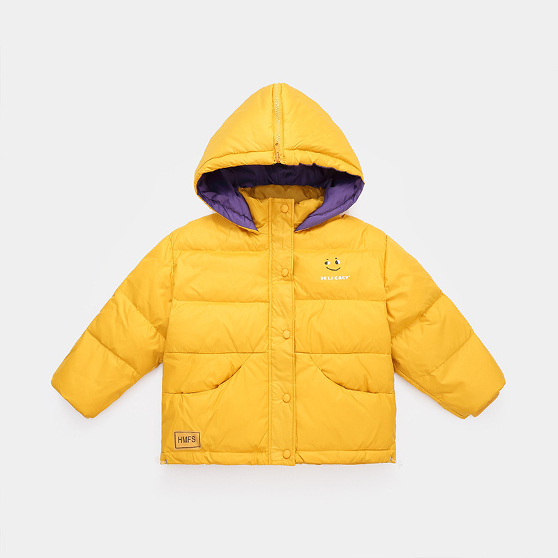 Invierno nuevos hombres y ropa de mujer para niños medianos y grandes niños engrosados cálido pato blanco abajo chaqueta Chaqueta corta para niños