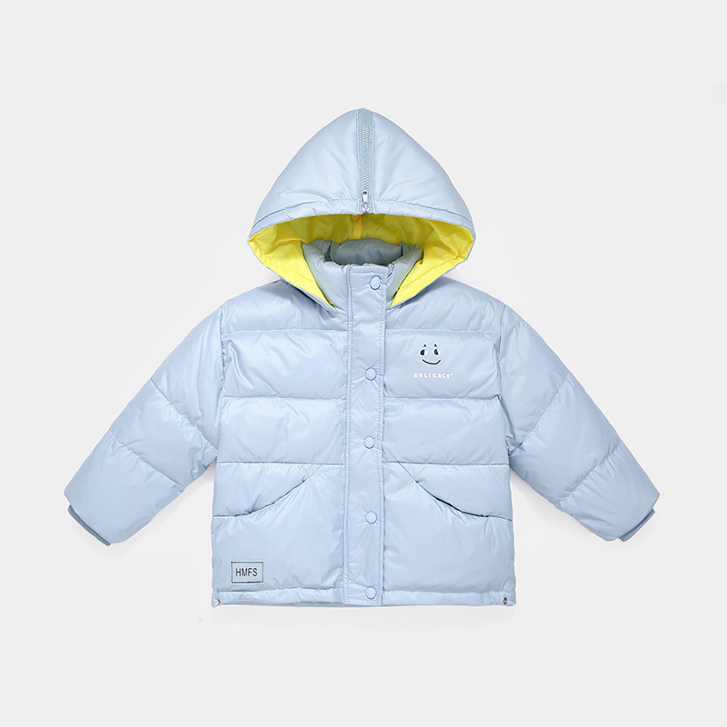 Invierno nuevos hombres y ropa de mujer para niños medianos y grandes niños engrosados cálido pato blanco abajo chaqueta Chaqueta corta para niños