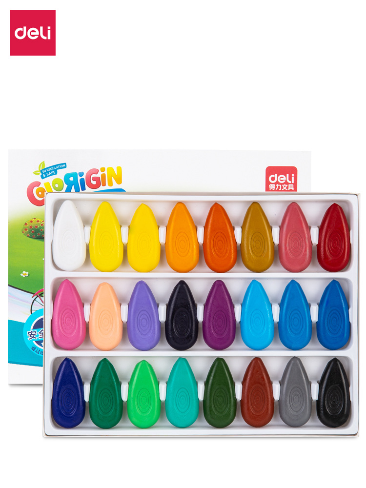 Crayones Lavables con Forma de Gota 24 Colores, Papel, Lavable, para Niños