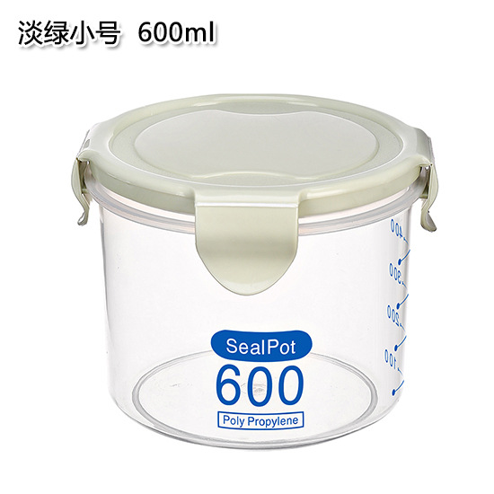 Cocina de plástico fresco-mantener sellado tarro grano frijoles fruta seca leche en polvo almacenamiento tarro hogar caja de almacenamiento de alimentos