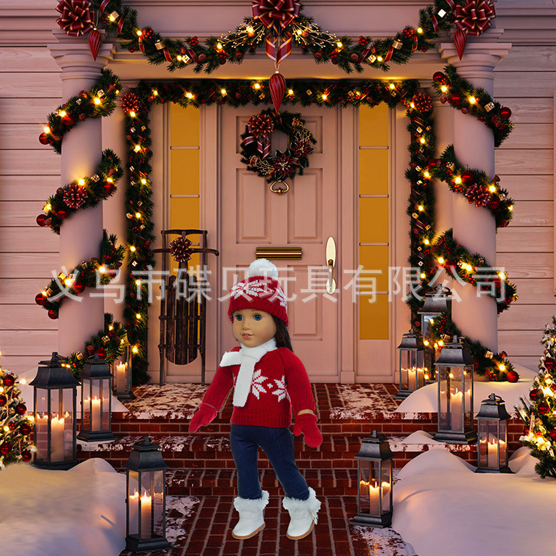 Ropa de muñeca de Navidad suéter de muñeca de 18 pulgadas 43cm ropa de muñeca de Niña Americana ropa de muñeca de Navidad