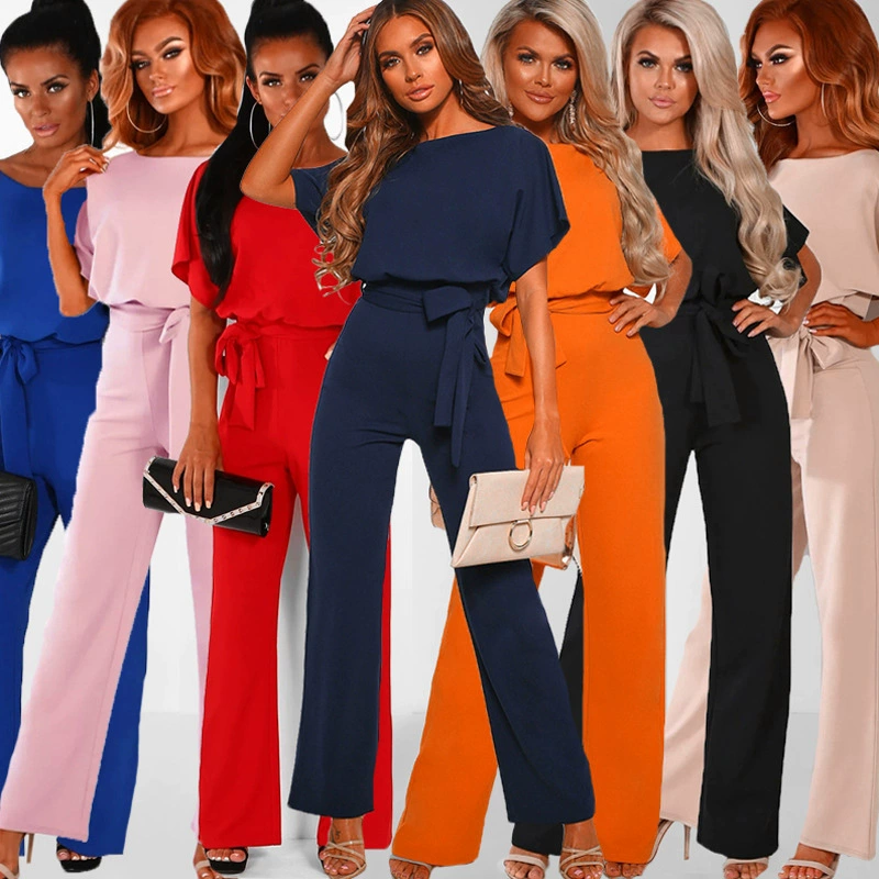 Экспортная женская одежда 2025 года, трансграничный ebay AliExpress Amazon, европейский и американский летний комбинезон с короткими рукавами на пуговицах для женщин