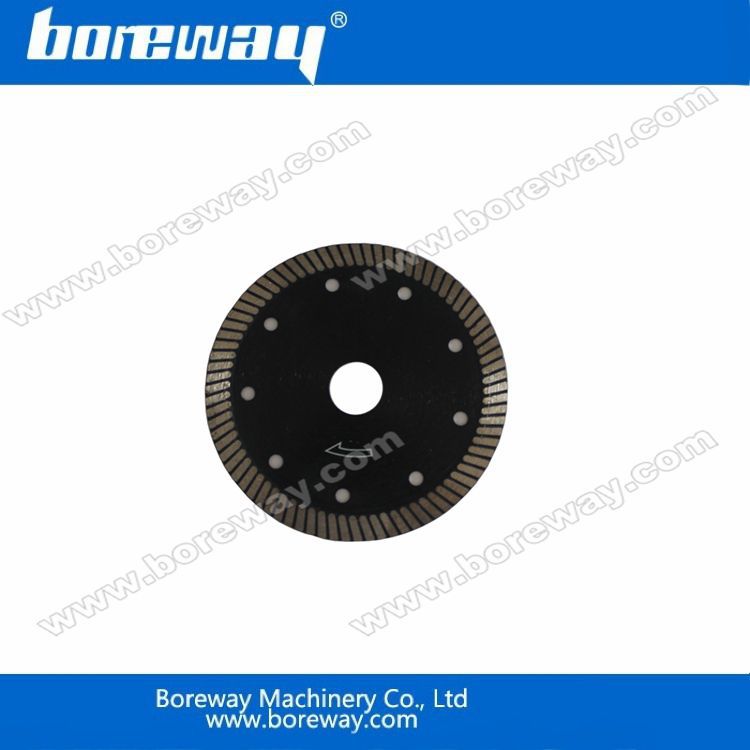 125mm锋利耐用连续齿金刚石锯片 带法兰孔陶瓷波纹锯片