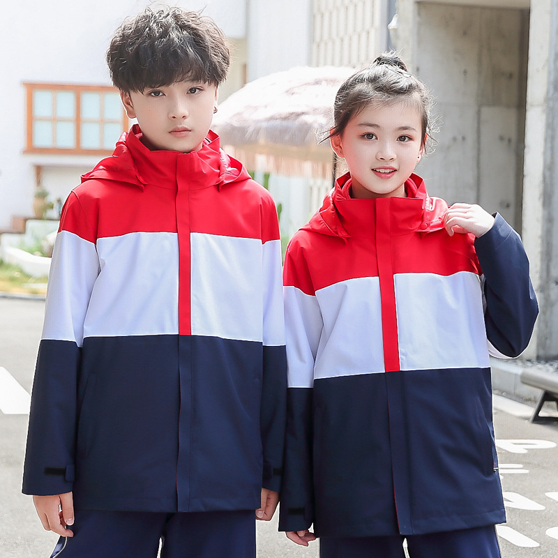 Wholesale Outdoor Jackets, Kidsren's Two-Piece Sports Warm Clothes, Mountaineering Clothes, Activity Group School Clothes, Customized Logo