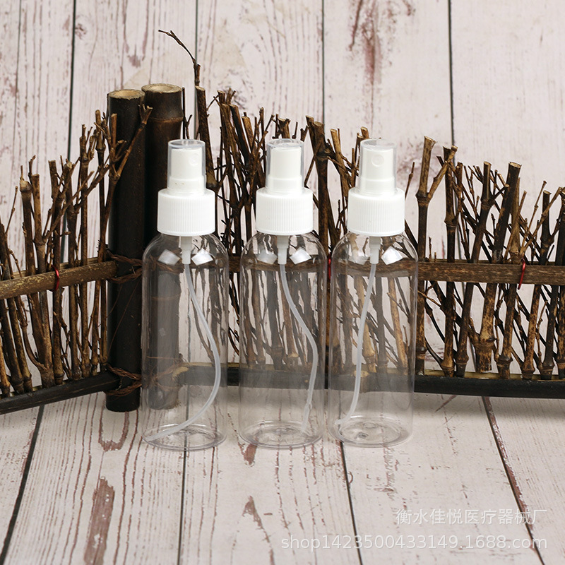 Pequeña regadera 50MLpet botella de spray de desinfección de alcohol botella de spray de agua 30ml sub-botella 100mL botella de spray transparente