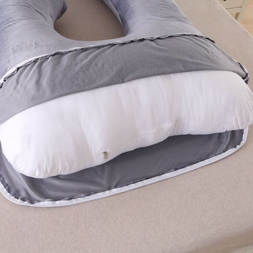 Entity Supply Pregnant Pillow, Removable Crystal Fleece G-Shaped Side-Lying Waist Support Hug Pillow