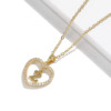 Trend universal necklace, pendant with letters, chain for key bag , Korean style