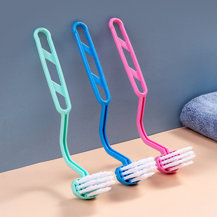 Cleaning gifts toilet brush extended handle brush cleaning brush V-shaped plastic toilet toilet toilet inside curved brush