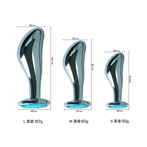 New Metal Anal Plug, Thumb Plug with Drill in Back Chamber, Sex Toy, Metal Anal Plug Manufacturer Wholesale