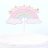 Copyright Rainbow Cake Decoration Creative Rainbow Laser Plug -in Birthday Cake Piece Cake Account