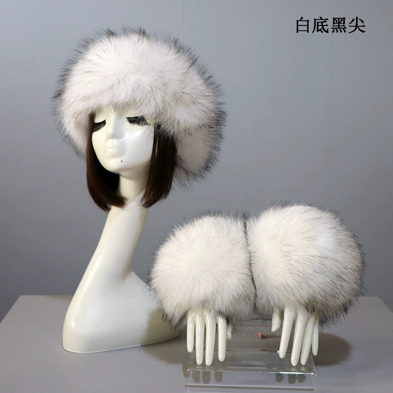 Шапка манжетный костюм, осень и зима, тёплая imitation fur иконка, лисий мех манжет рукав, иностранная торговля свободная клещ hat girl