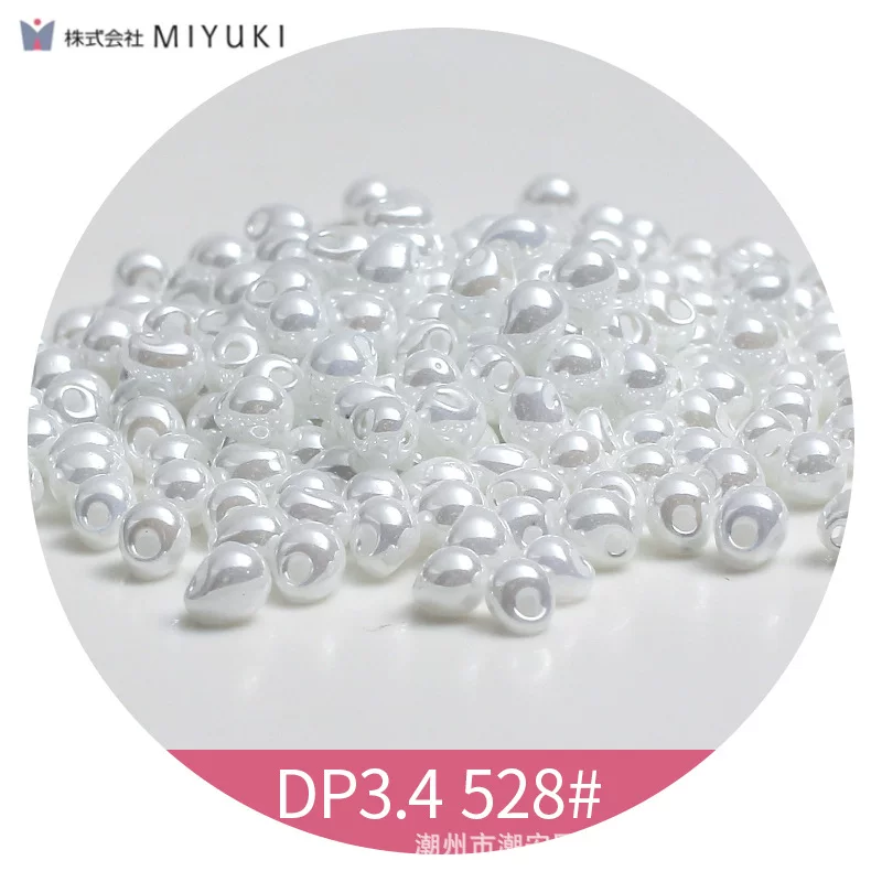 Miyuki водопад бусины Miyuki DROP рисовые бусины DP3.4mm 528# водопад бус для свадьбы белая сетка
