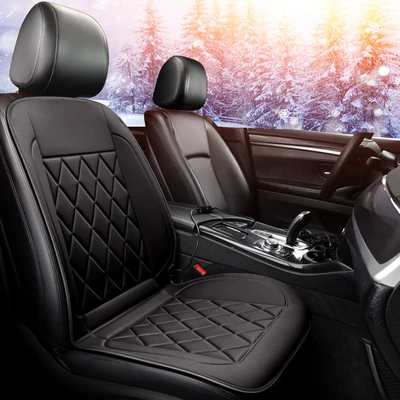 Multi-function pad — Car Heated Seat Cushion Winter - black-single-seat-24v-universal