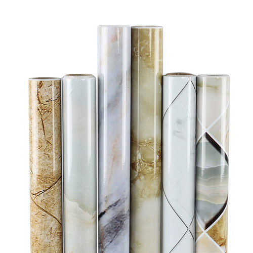 3m 5m Marble Kitchen Sticker Waterproof Oilproof High Temperature Aluminum Foil Kitchen Furniture Sticker Wallpaper Wholesale