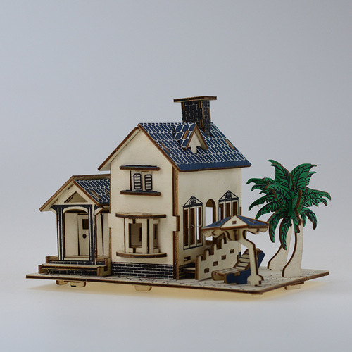 3DIY Wooden 3D Puzzle Stands Hot Selling Street Stall Supply Wooden Simulation Model Children's Educational Toys Wholesale