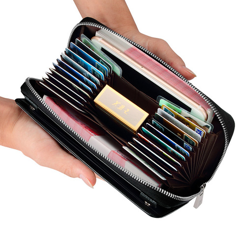 English Royal Paul Wallet Men's Long Wallet Large Capacity Card Holder Anti-Scramble Wallet Leather Wallet Cowhide Long Wallet