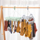 Creative 32-clip folding hanger household air-drying clip multifunctional square plastic windproof hanger socks clip wholesale