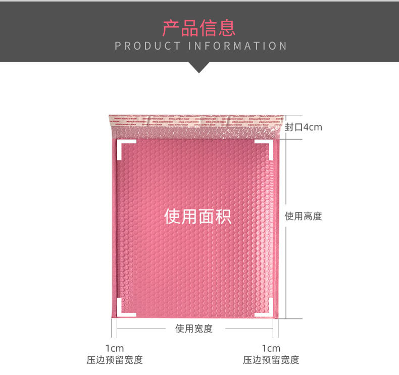 Bolsa de burbuja de película coextruida negra gruesa impermeable material de embalaje bolsa de espuma bolsa de burbuja bolsa autoadhesiva expresa