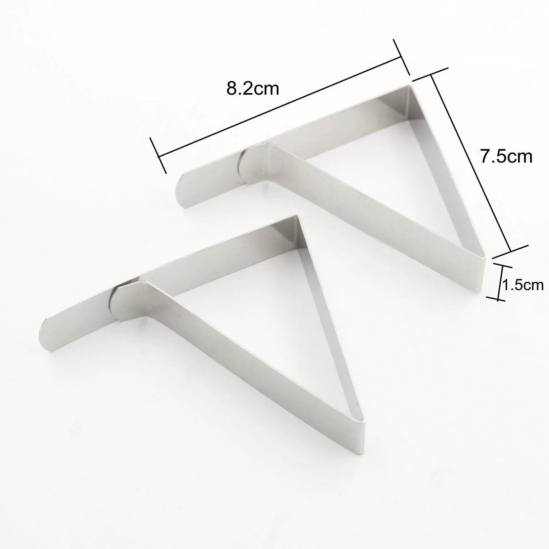 Big elastic triangle stainless steel, clips included