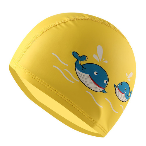Unisex Kids' Quilang Swim Cap with Ear Protection, Non-Tightening Headband, PU Cartoon Swim Cap, Non-Tightening, Logo Printable