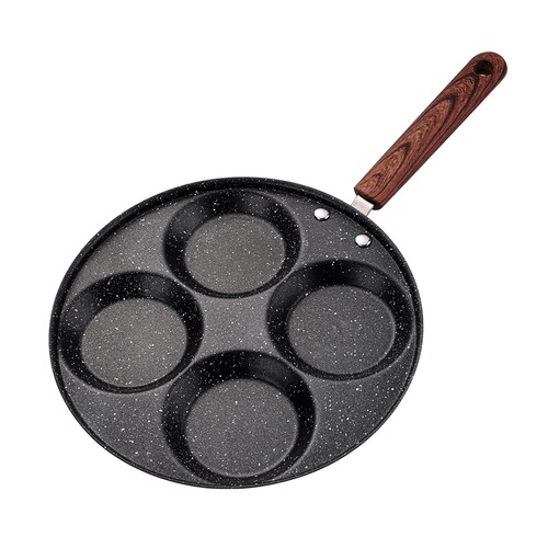 Four-hole frying pan medical stone non-stick pan omelette pan porous omelette love small frying pan wholesale hot sale
