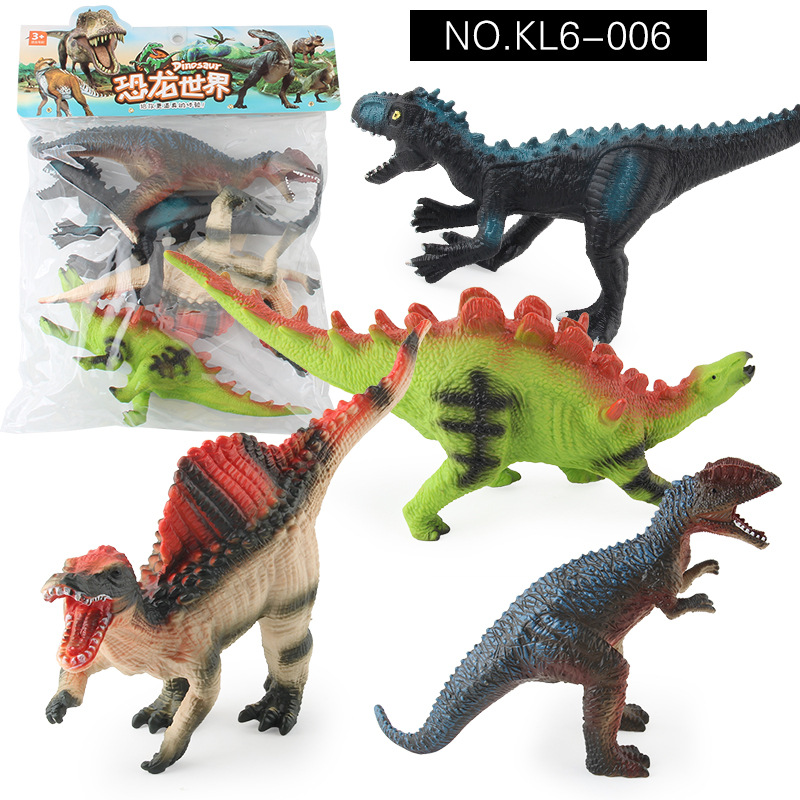 Nuevo producto transfronterizo: Juguete de dinosaurio jurásico realista para niños, modelo grande de Triceratops y pterosaurio, relleno de algodón, hueco, para decoración.