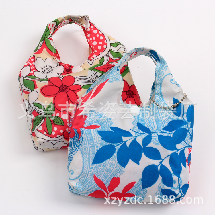 一大一小印花袋子母包pvc购物袋折叠包超市购物袋手提包肩包38/45