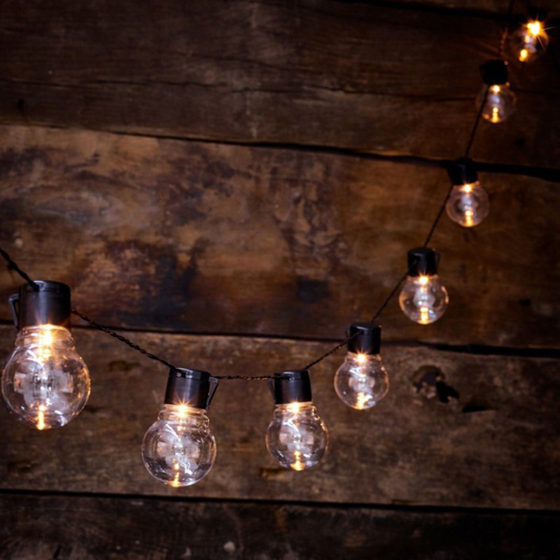 10LED outdoor waterproof solar light string ins decorative light courtyard solar bulb color light string