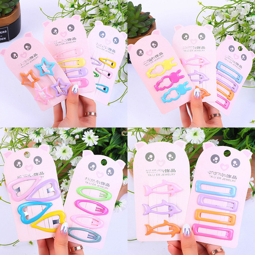 New hair accessories BB clip hairpin five-pointed star baby clip set 2 yuan store night market supply Korean version children's hairpin