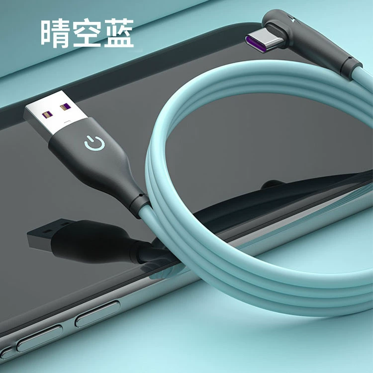 Двухцветный локтевой жидкий мягкий клей, кабель данных подходит к Type-C, OPPO, Xiaomi, быстрая зарядка, точка