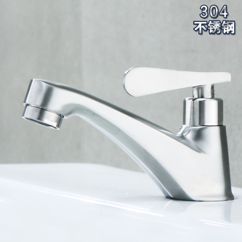 98 single cold basin faucet 304 stainless steel faucet bathroom bathroom wash basin wash basin basin basin wholesale