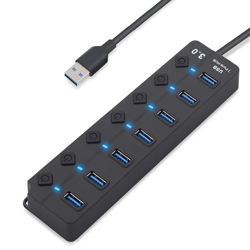 批发usb hub集线器一拖七 7口3.0hub桌面扩展分线器 菱形七口|undefined