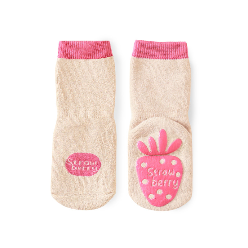 Calcetines para niños de 21 años Otoño e Invierno bebé recién nacido Calcetines antideslizantes para el piso calcetines gruesos forrados de lana