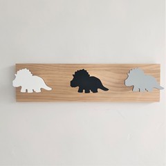 INS Nordic-style creative minimalist home hooks, gray dinosaur wall hooks for children's rooms, creative soft decor