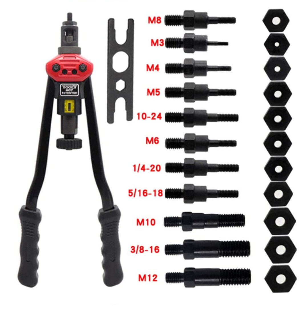 速豹BT607手动拉母枪 铆螺母枪 拉帽枪 11规格英制美制公制套装