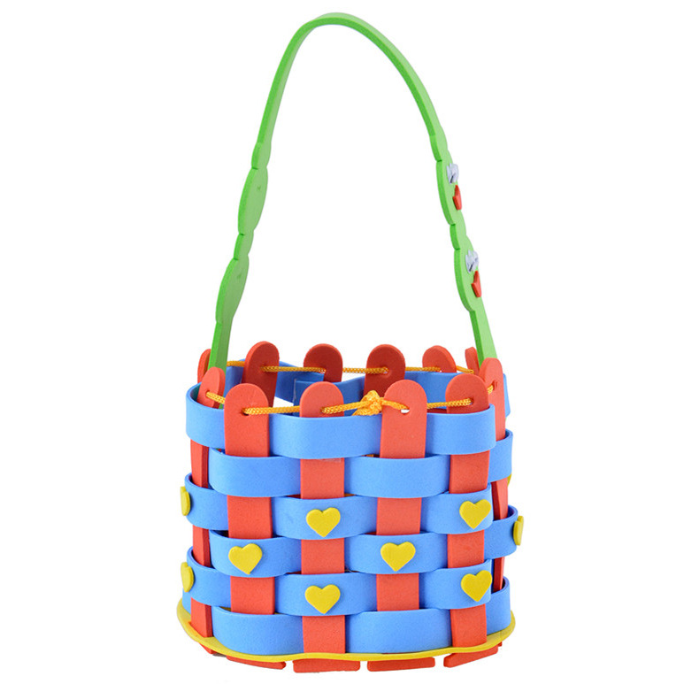 Children's handmade toys diy woven basket creative cartoon bag Mei Lao class bag handmade materials pack