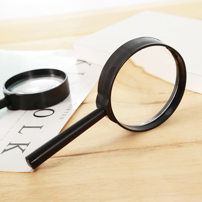 Specialized for Foreign Trade, Plastic Handheld Magnifying Glass, Portable 50X Magnifying Glass, High-Definition Magnifying Glass for the Elderly to Read Newspapers