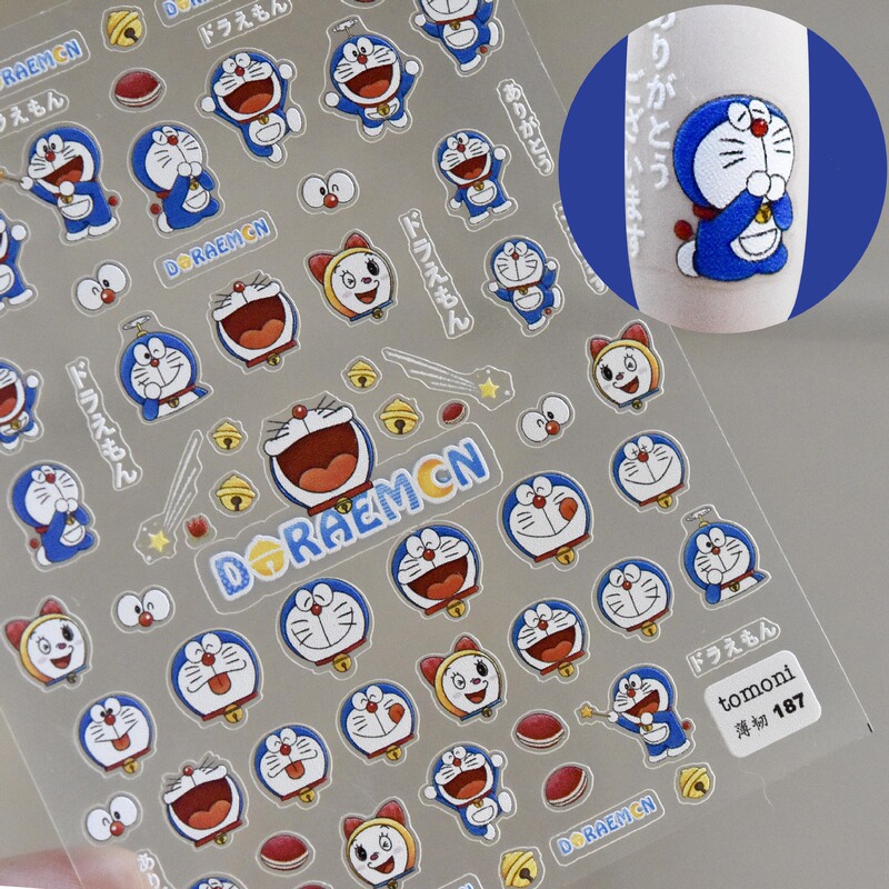 Magico Moji Nail Stickers Japanese Style Nail Stickers New Technology Tomoni Thin and Flexible 187 Doraemon