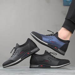 2024 Spring and Autumn Men's Heightening Sports and Casual Leather Shoes Korean Fashion Youth Trendy Shoes Breathable White Shoes