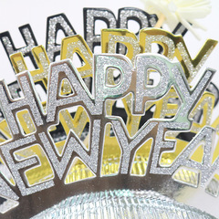 Cross-border e-commerce New Year's happy headband Christmas party supplies atmosphere decoration Happy New Year paper hat