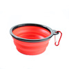 Amazon explosion water feeder pet pet folding bowl drink water, portable dog bowl dog basin large silicone pet bowl wholesale