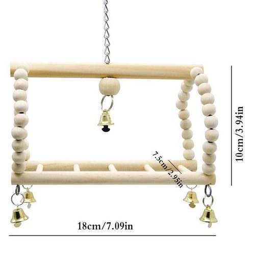 Parrot Bird Toy Set Swing Cage Accessories Supplies Wood Color Amazon