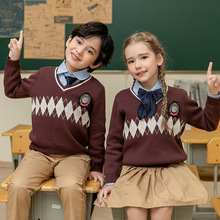 幼儿园园服新款儿童装春秋冬季毛衣英伦学院风小学生校服班服套装