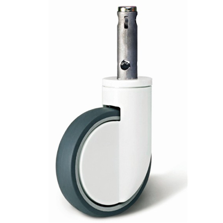 供应5寸6寸3档定向长杆单轮中控轮医疗脚轮万向轮病床轮