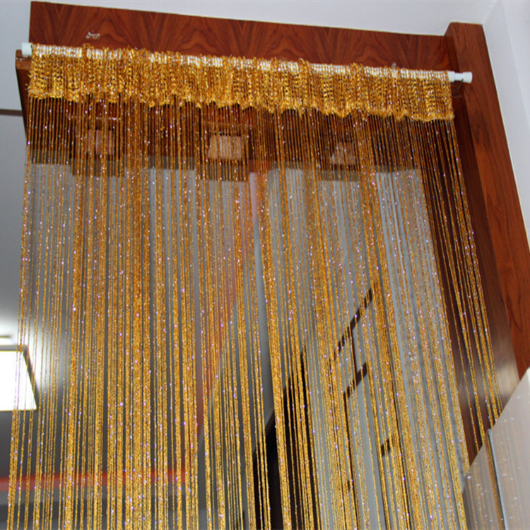 Encrypted high-grade silver line flat curtain curtain finished curtain Silver Line curtain partition curtain hanging curtain